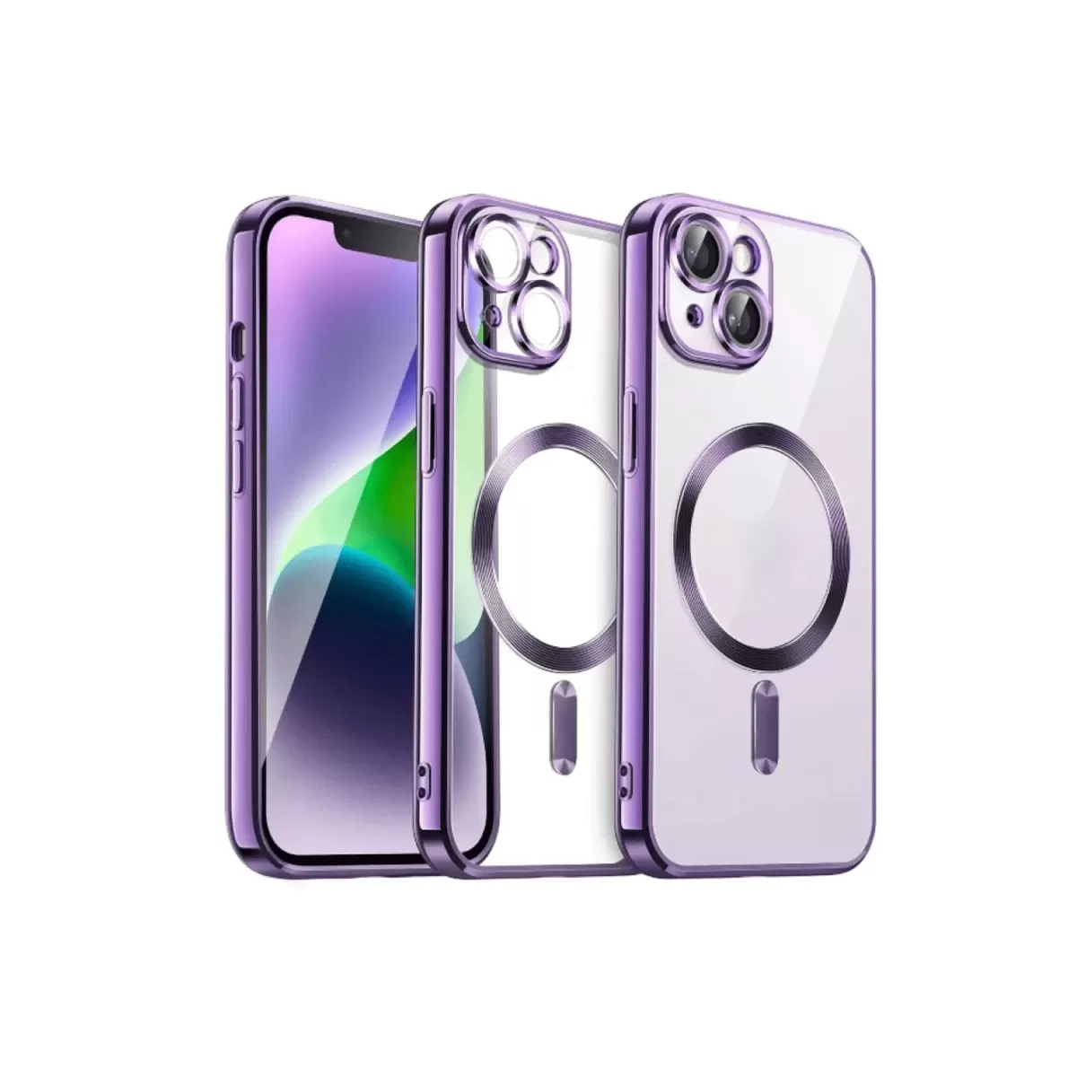 Newface Apple iPhone 13 Kılıf Kross Magneticsafe Kapak - Mor