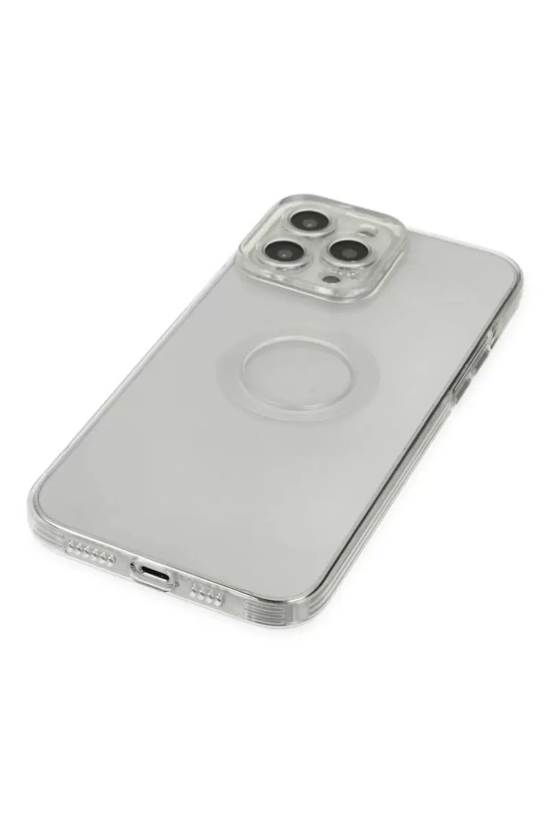 Newface Apple iPhone 14 Pro Max Kılıf Santa Lens Silikon - Şeffaf