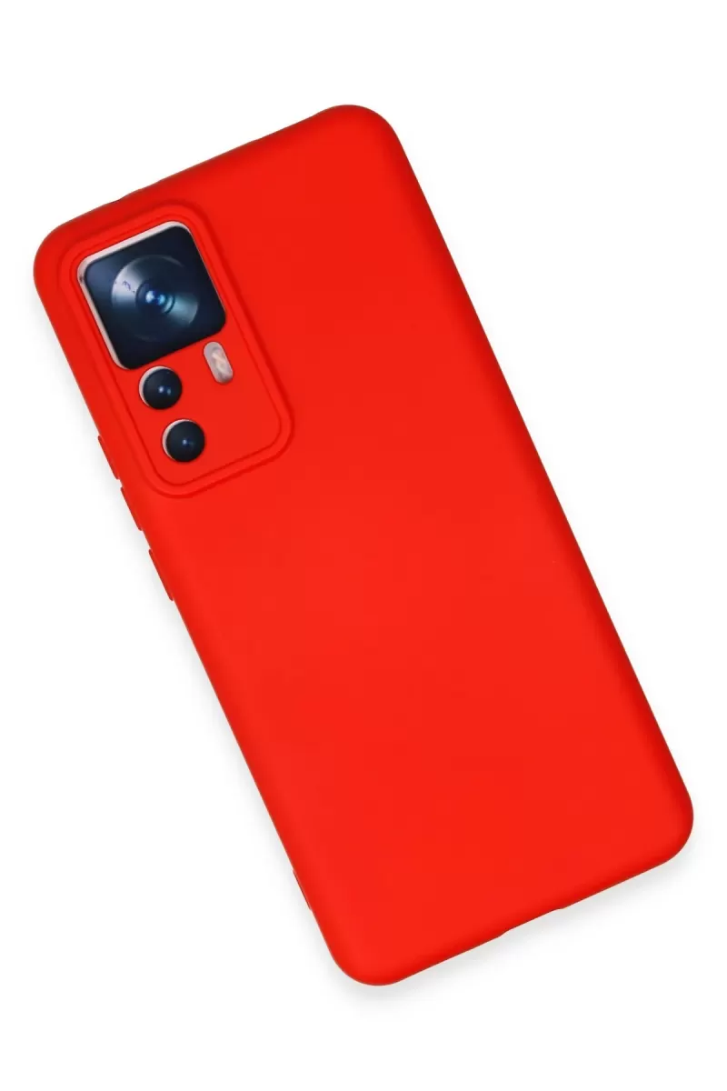 Newface Xiaomi Mi 12T Pro Kılıf Nano içi Kadife Silikon - Kırmızı