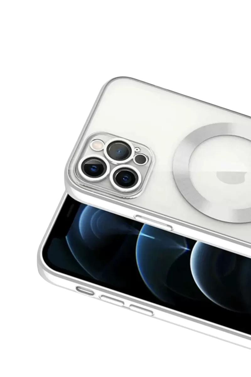 Newface Apple iPhone 13 Pro Kılıf Kross Magneticsafe Kapak - Gümüş