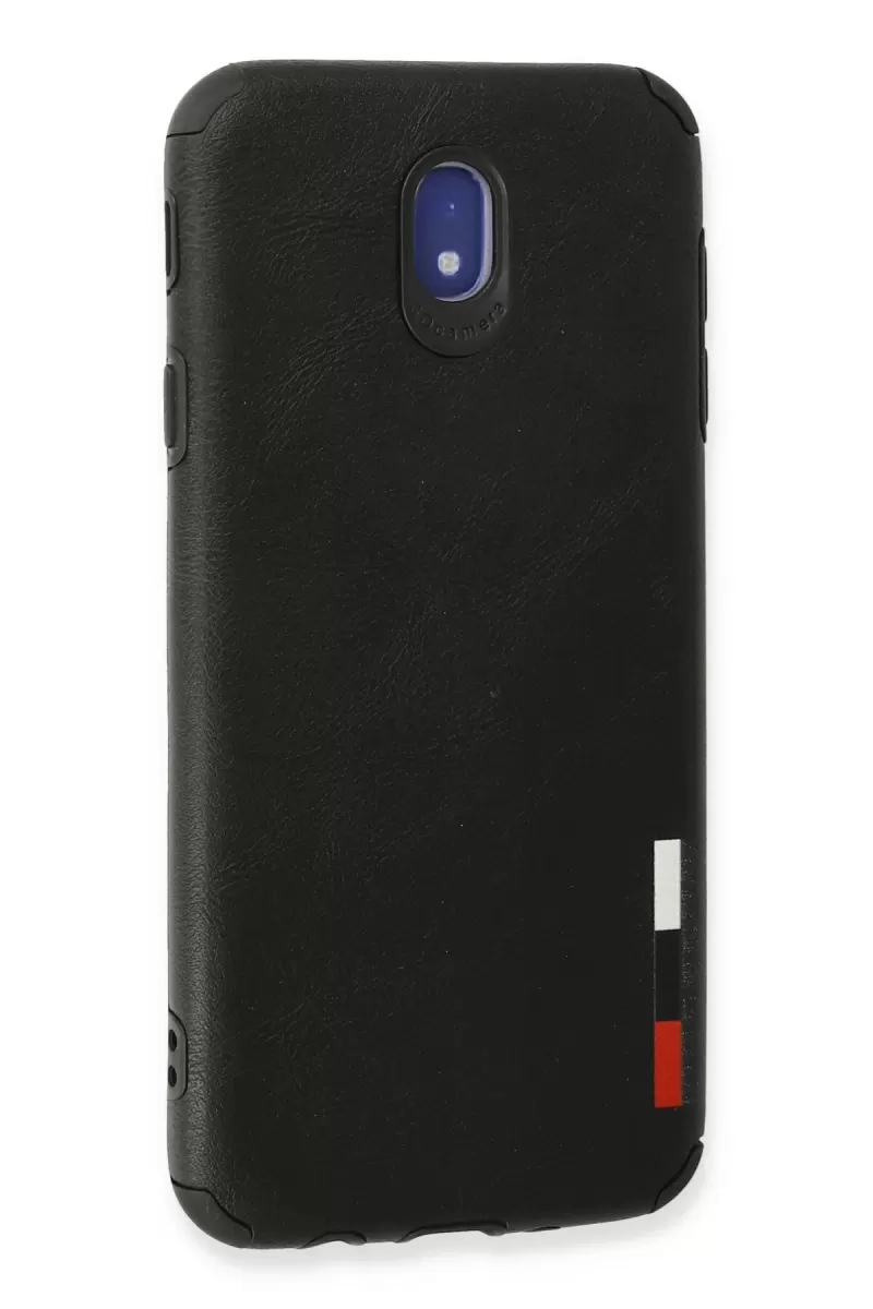 Newface Samsung Galaxy J7 Pro / J730 Kılıf Loop Deri Silikon - Siyah