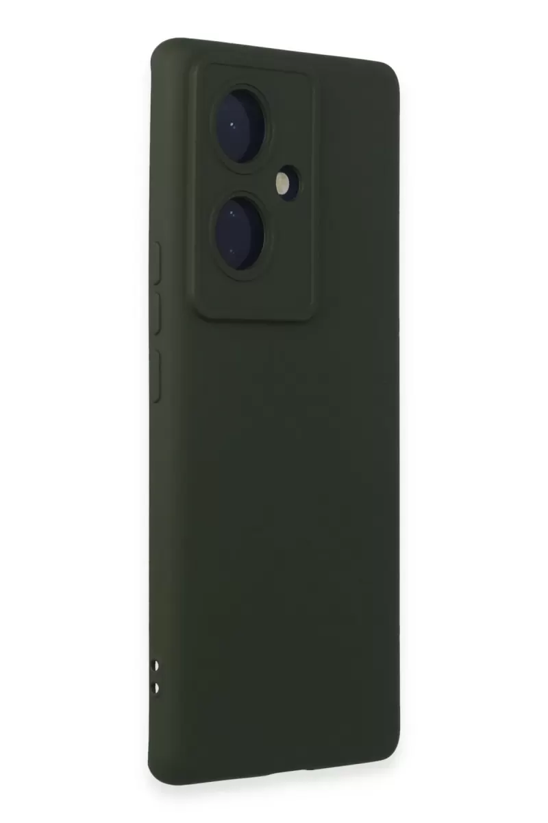 Newface Vivo V29 Lite Kılıf Nano içi Kadife Silikon - Koyu Yeşil