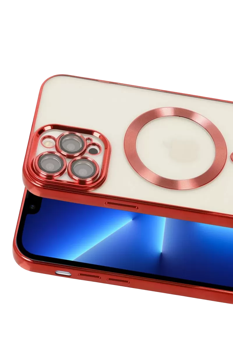 Newface Apple iPhone 13 Pro Kılıf Kross Magneticsafe Kapak - Kırmızı