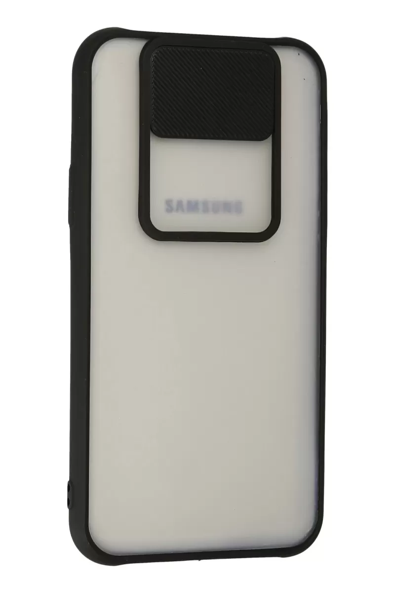 Newface Samsung Galaxy J7 Kılıf Palm Buzlu Kamera Sürgülü Silikon - Siyah