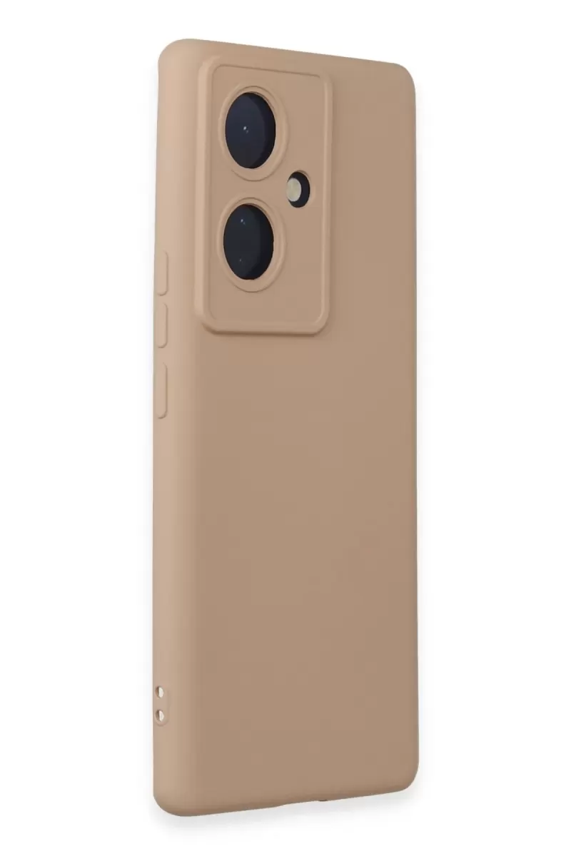 Newface Vivo V29 Lite Kılıf Nano içi Kadife Silikon - Pudra