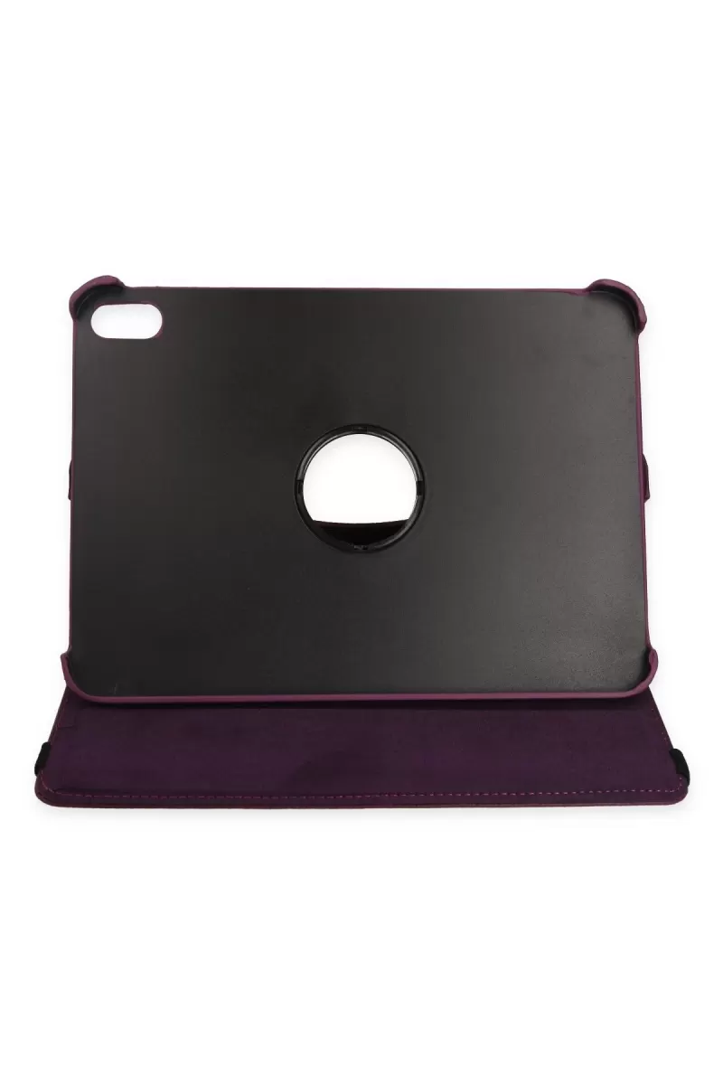 Newface Apple iPad 2022 10.9 (10.nesil) Kılıf 360 Tablet Deri Kılıf - Mürdüm
