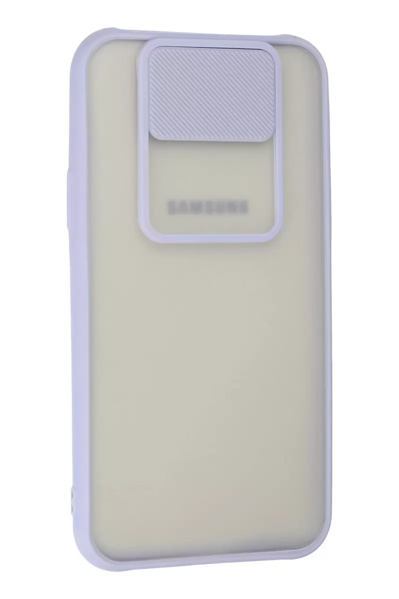 Newface Samsung Galaxy J7 Kılıf Palm Buzlu Kamera Sürgülü Silikon - Lila