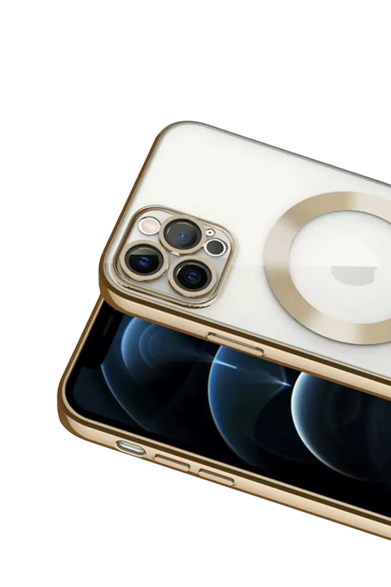 Newface Apple iPhone 13 Pro Kılıf Kross Magneticsafe Kapak - Gold