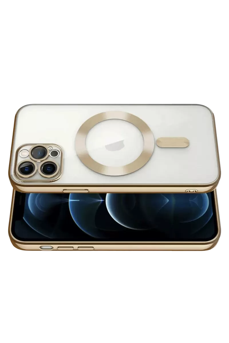 Newface Apple iPhone 13 Pro Kılıf Kross Magneticsafe Kapak - Gold