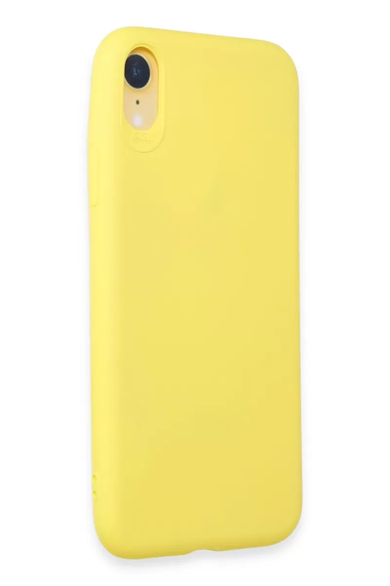 Newface Apple iPhone XR Kılıf First Silikon - Sarı
