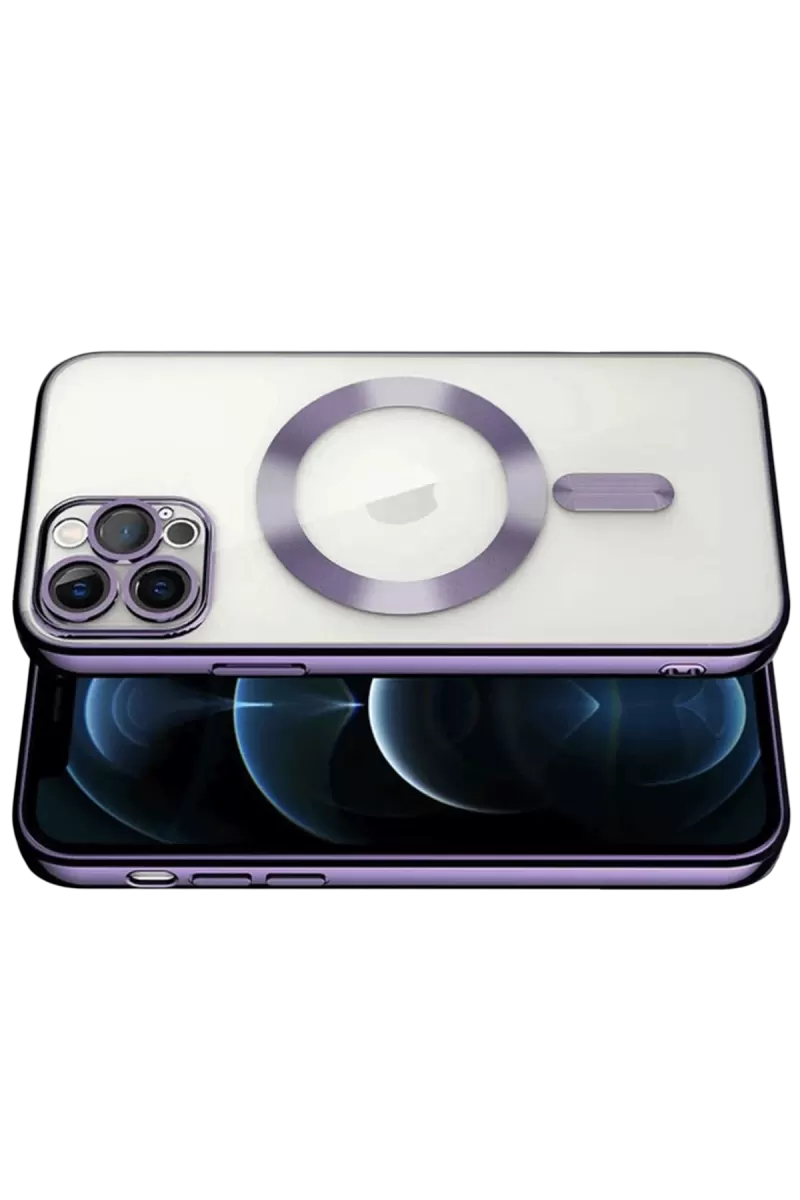 Newface Apple iPhone 13 Pro Kılıf Kross Magneticsafe Kapak - Mor