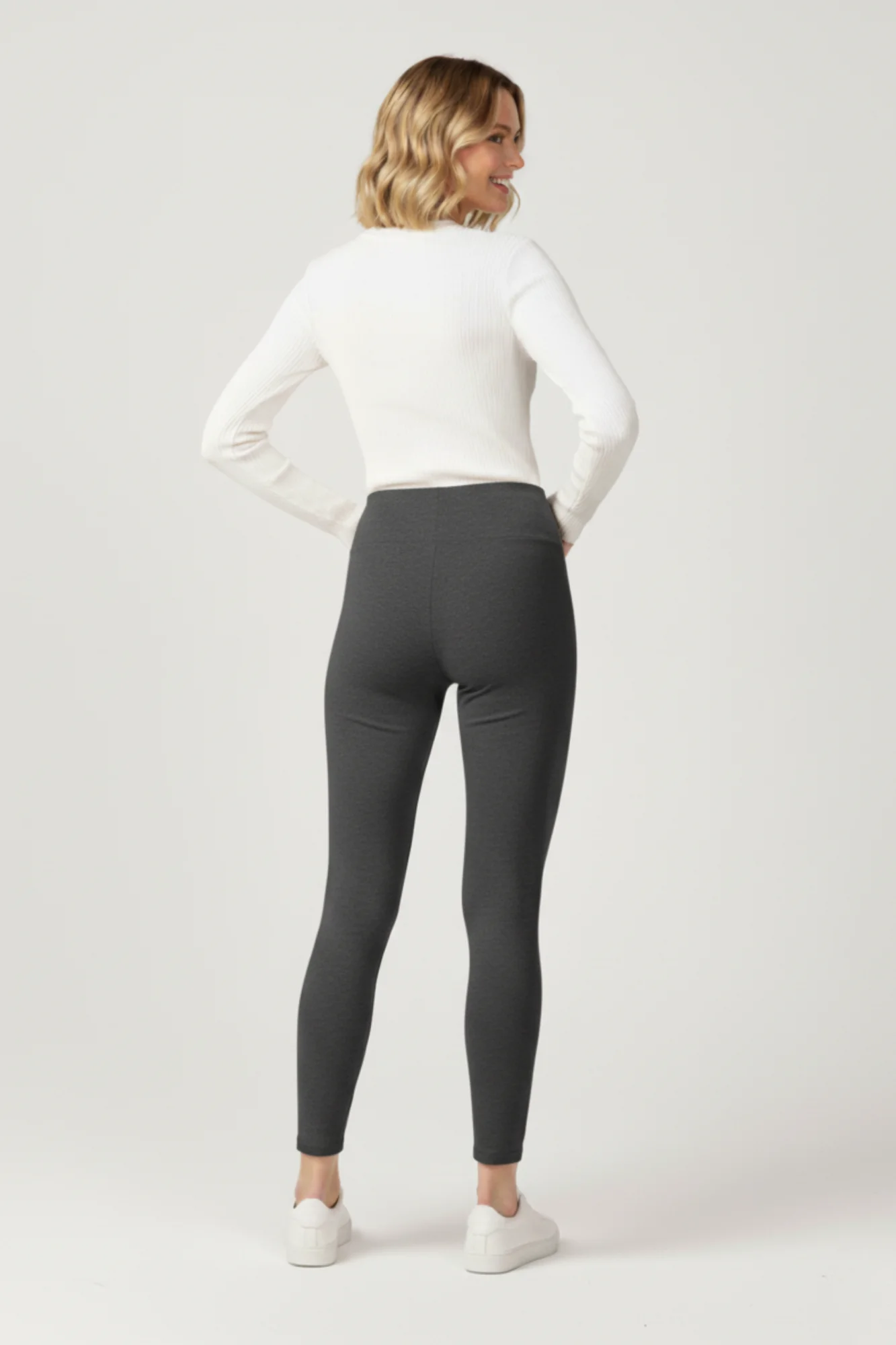 Kadın Kadife Gri Tayt