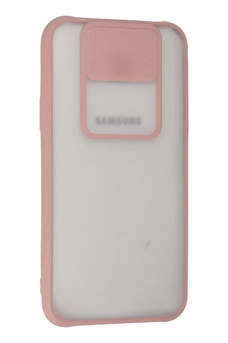 Newface Samsung Galaxy J7 Kılıf Palm Buzlu Kamera Sürgülü Silikon - Pembe