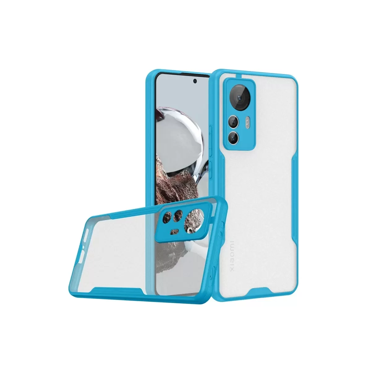 Newface Xiaomi Mi 12T Kılıf Platin Silikon - Mavi