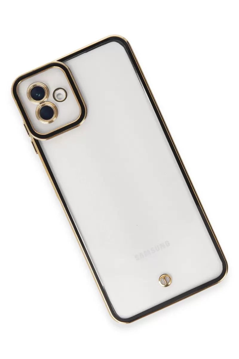 Newface Samsung Galaxy A04 Kılıf Liva Lens Silikon - Siyah