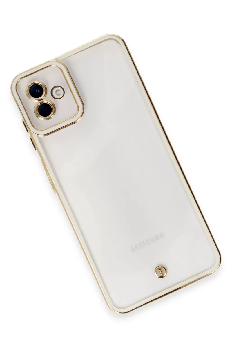 Newface Samsung Galaxy A04 Kılıf Liva Lens Silikon - Beyaz