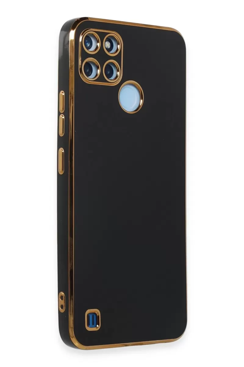 Newface Realme C25Y Kılıf Volet Silikon - Siyah