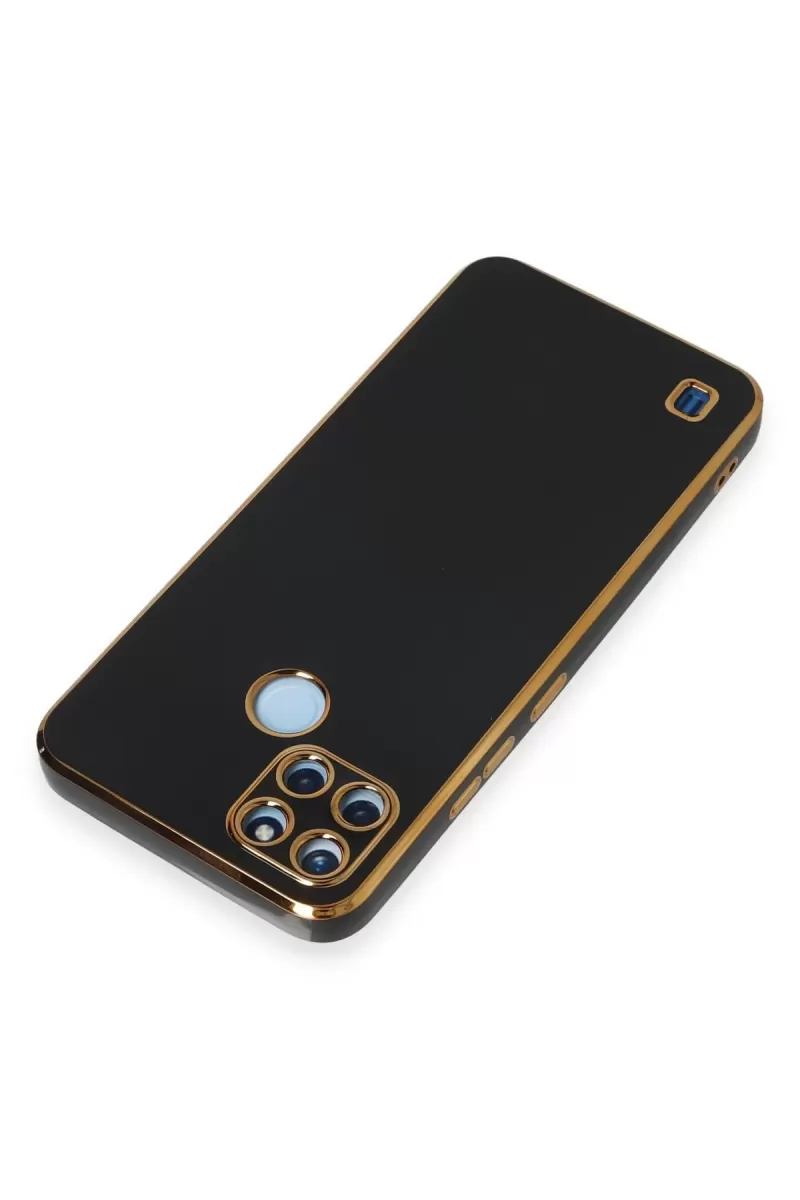Newface Realme C25Y Kılıf Volet Silikon - Siyah