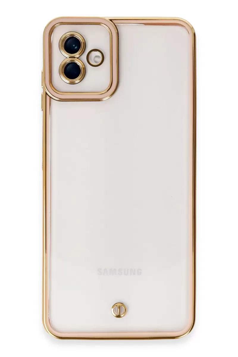 Newface Samsung Galaxy A04 Kılıf Liva Lens Silikon - Rose