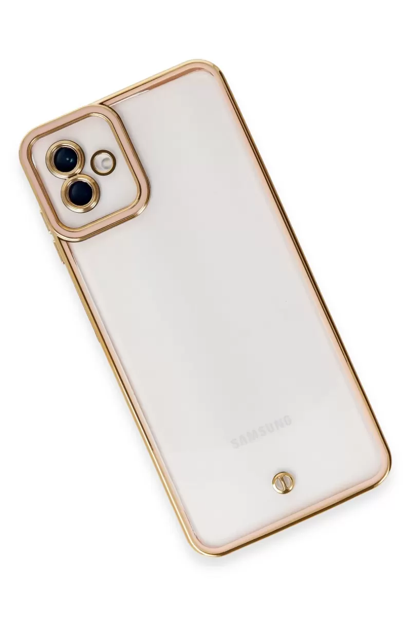 Newface Samsung Galaxy A04 Kılıf Liva Lens Silikon - Rose