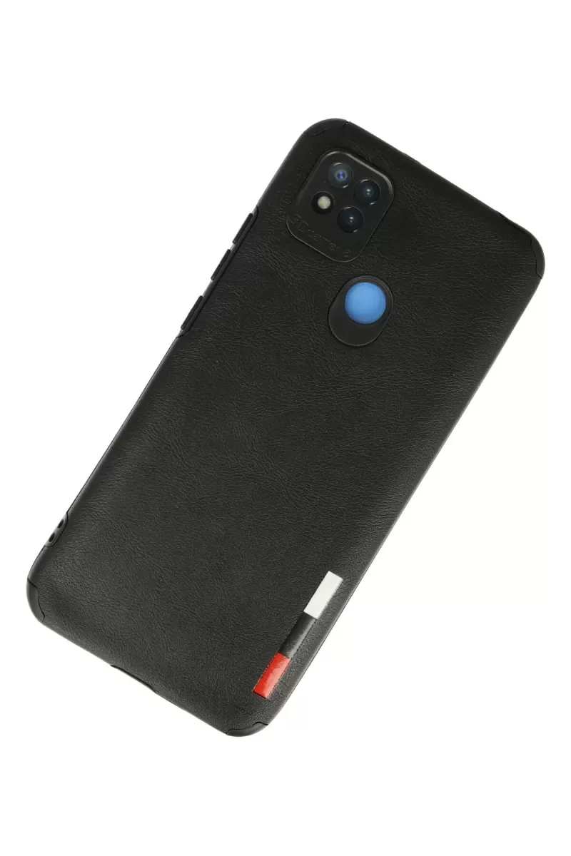 Newface Xiaomi Redmi 9C Kılıf Loop Deri Silikon - Siyah