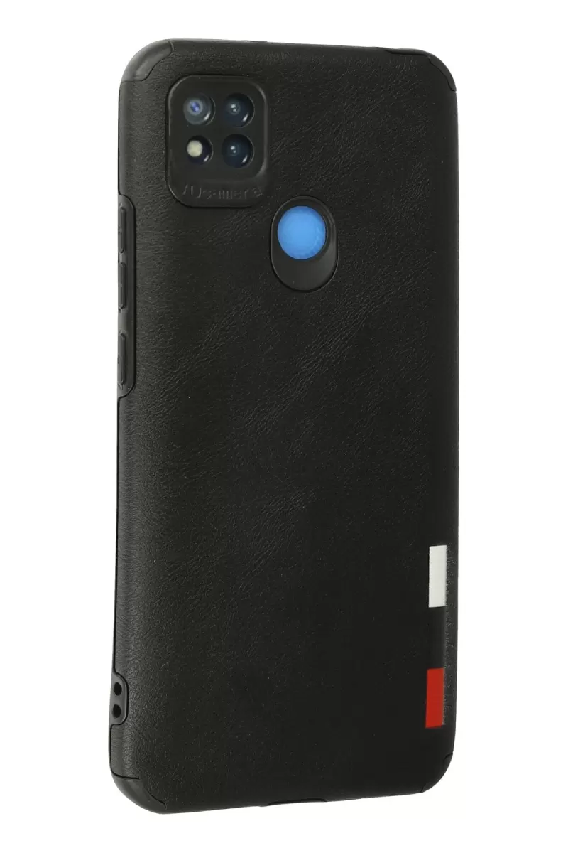 Newface Xiaomi Redmi 9C Kılıf Loop Deri Silikon - Siyah