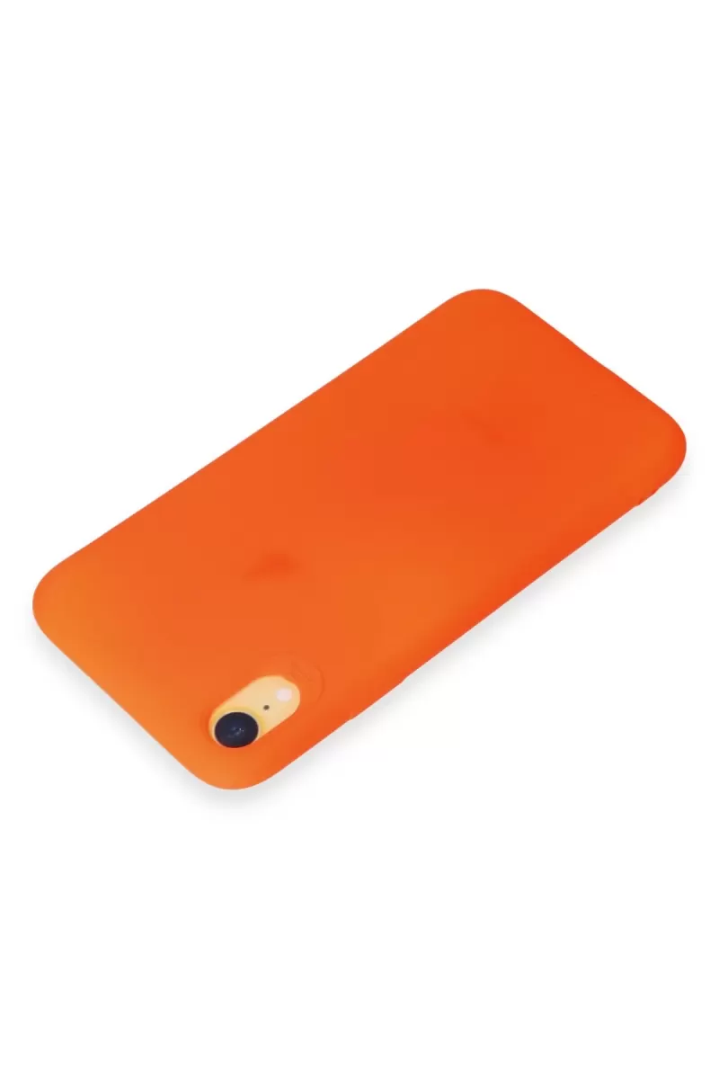 Newface Apple iPhone XR Kılıf First Silikon - Parlak Turuncu