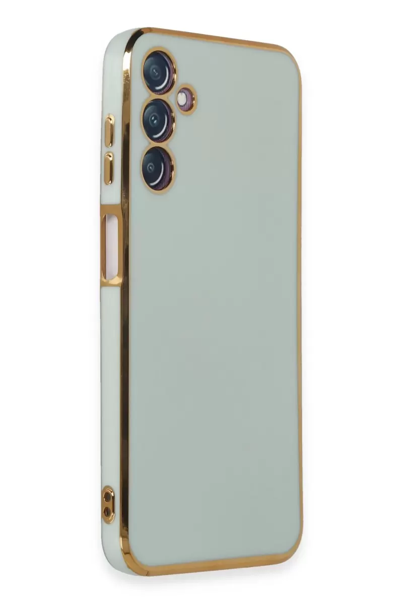 Newface Samsung Galaxy M14 5G Kılıf Volet Silikon - Açık Yeşil