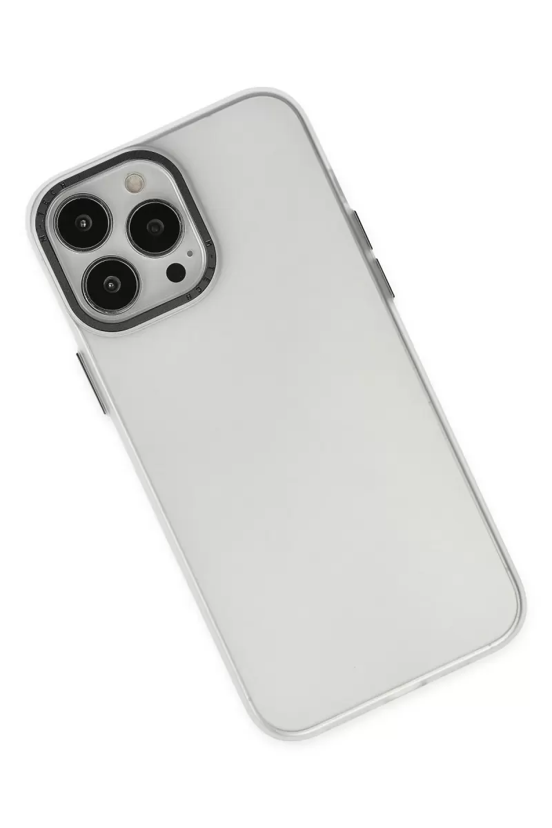 Newface Apple iPhone 14 Pro Kılıf Modos Metal Kapak - Şeffaf
