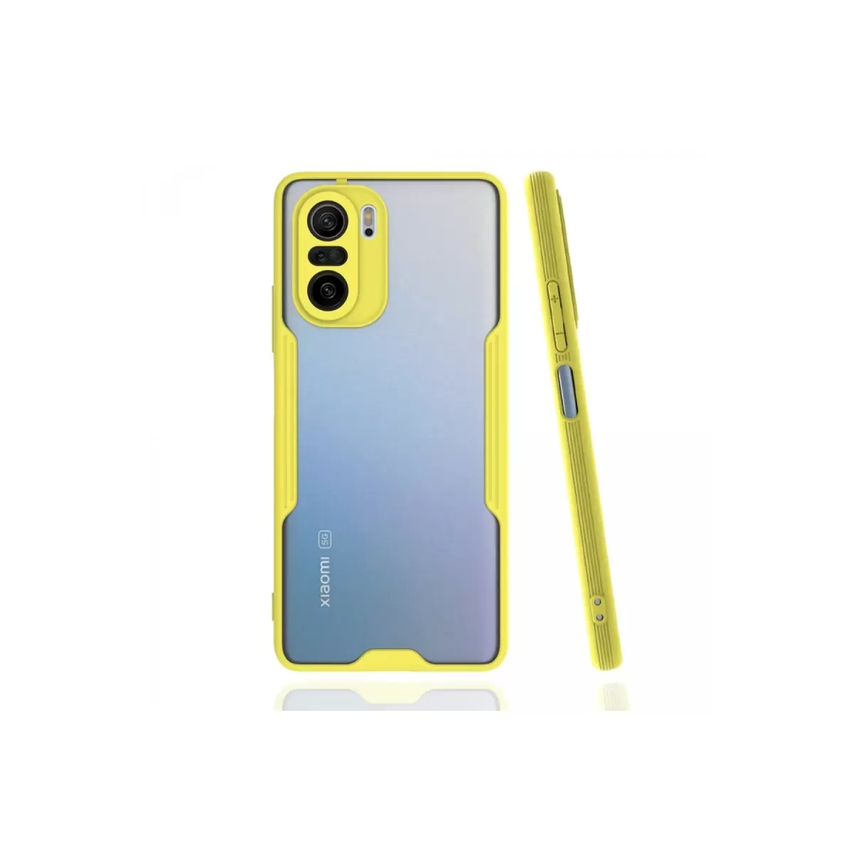 Newface Xiaomi Poco F3 Kılıf Platin Silikon - Sarı