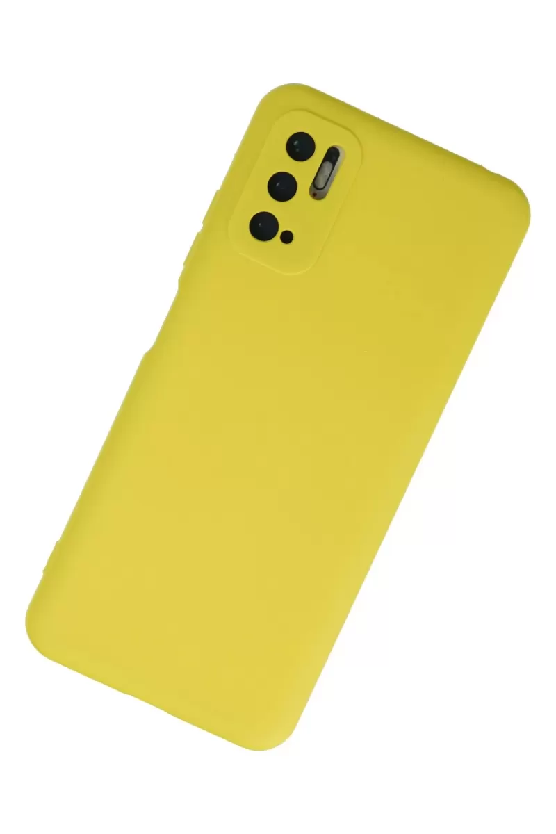 Newface Xiaomi Redmi Note 10 5G Kılıf Nano içi Kadife Silikon - Sarı