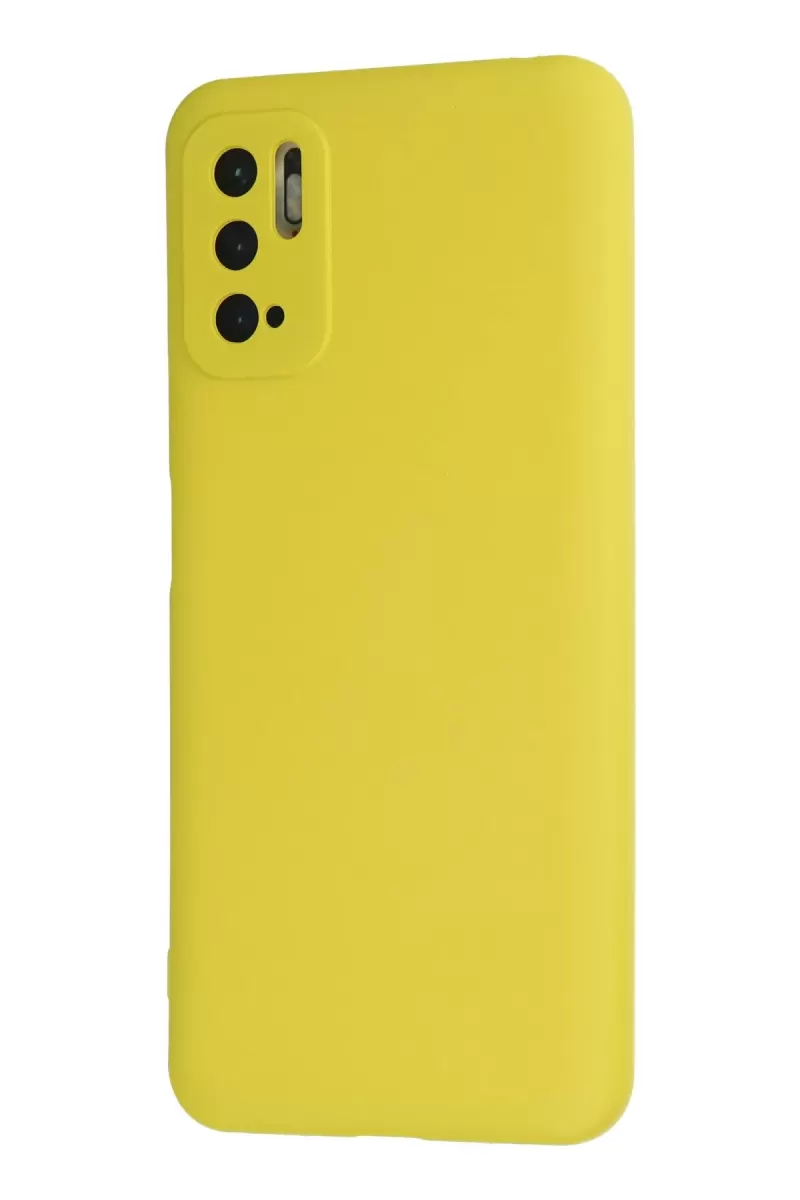 Newface Xiaomi Redmi Note 10 5G Kılıf Nano içi Kadife Silikon - Sarı