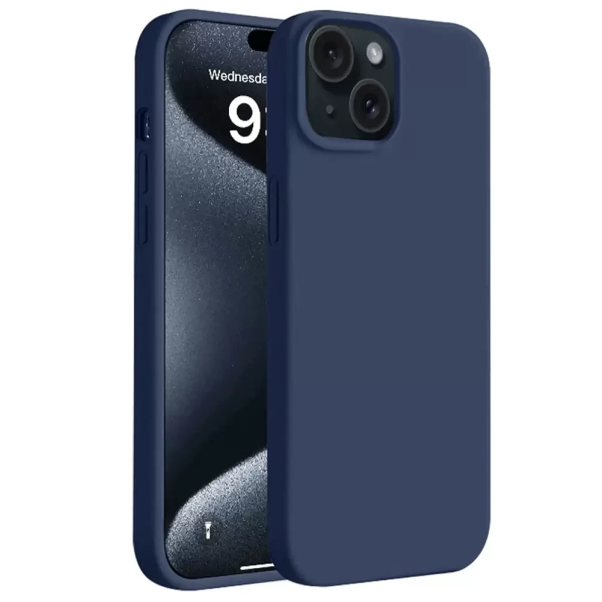 Newface Apple iPhone 15 Kılıf First Silikon - Lacivert