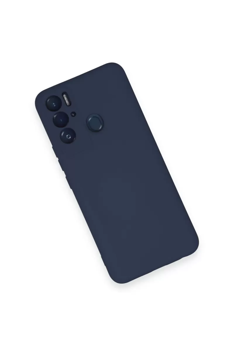 Newface Tecno Pova Neo Kılıf Nano içi Kadife Silikon - Lacivert