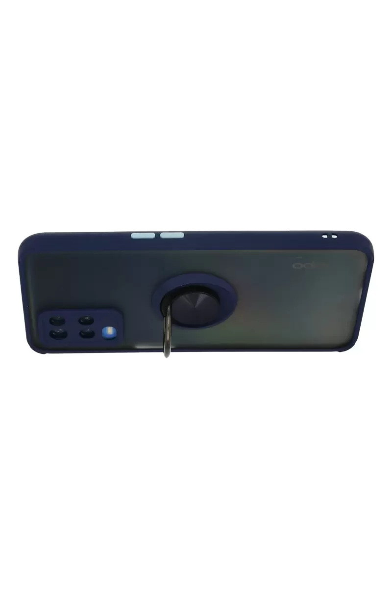 Newface Oppo A54 4G Kılıf Montreal Yüzüklü Silikon Kapak - Lacivert