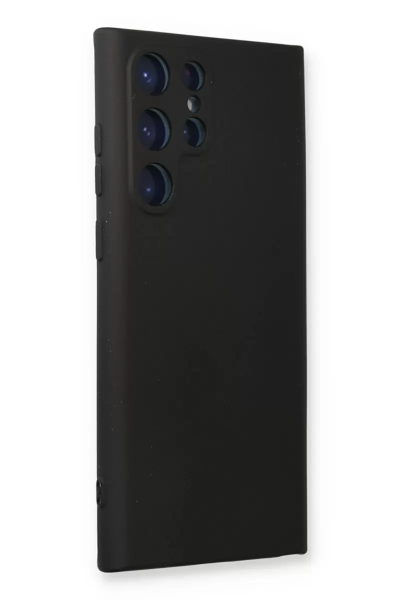 Newface Samsung Galaxy S23 Ultra Kılıf Nano içi Kadife Silikon - Siyah