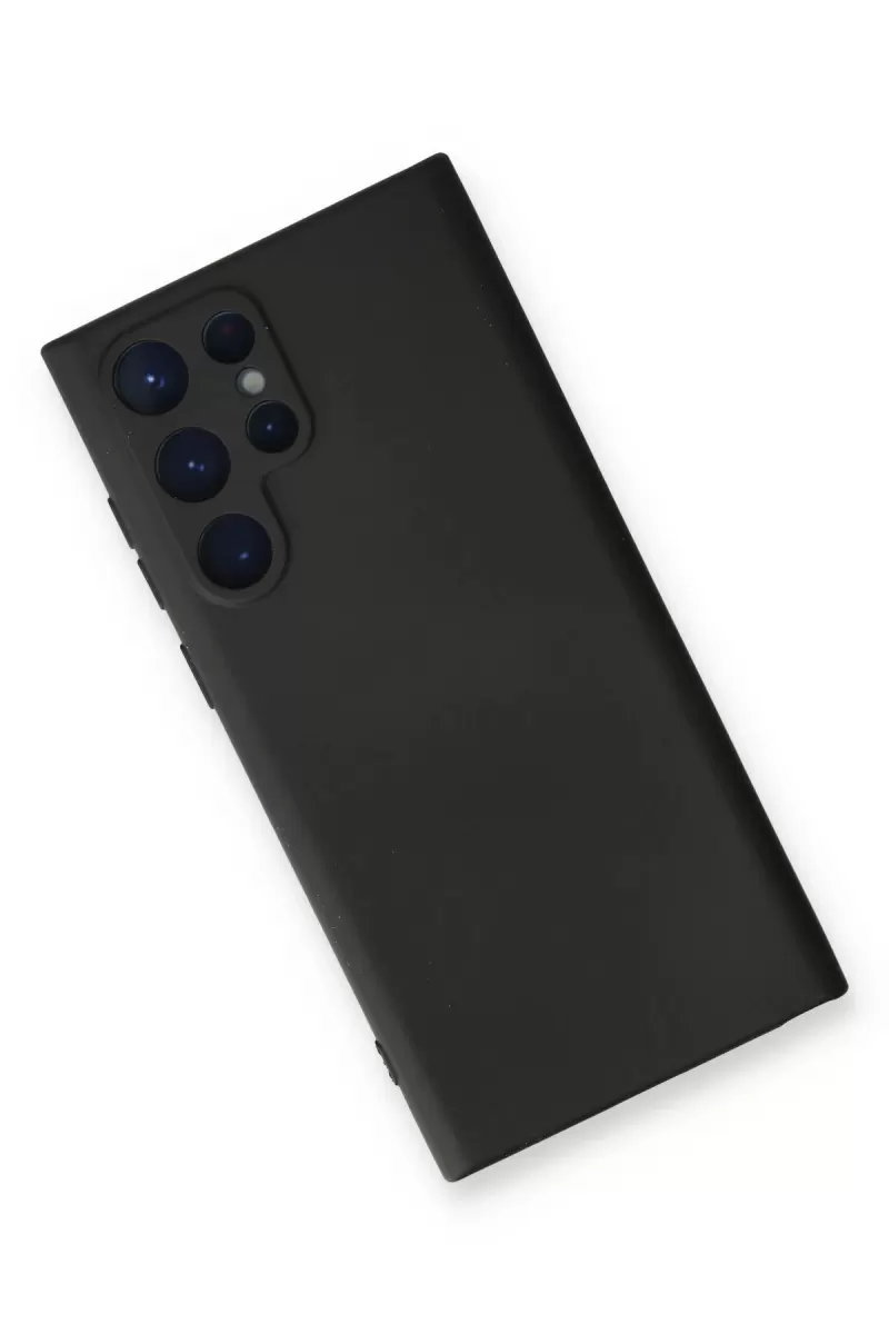 Newface Samsung Galaxy S23 Ultra Kılıf Nano içi Kadife Silikon - Siyah