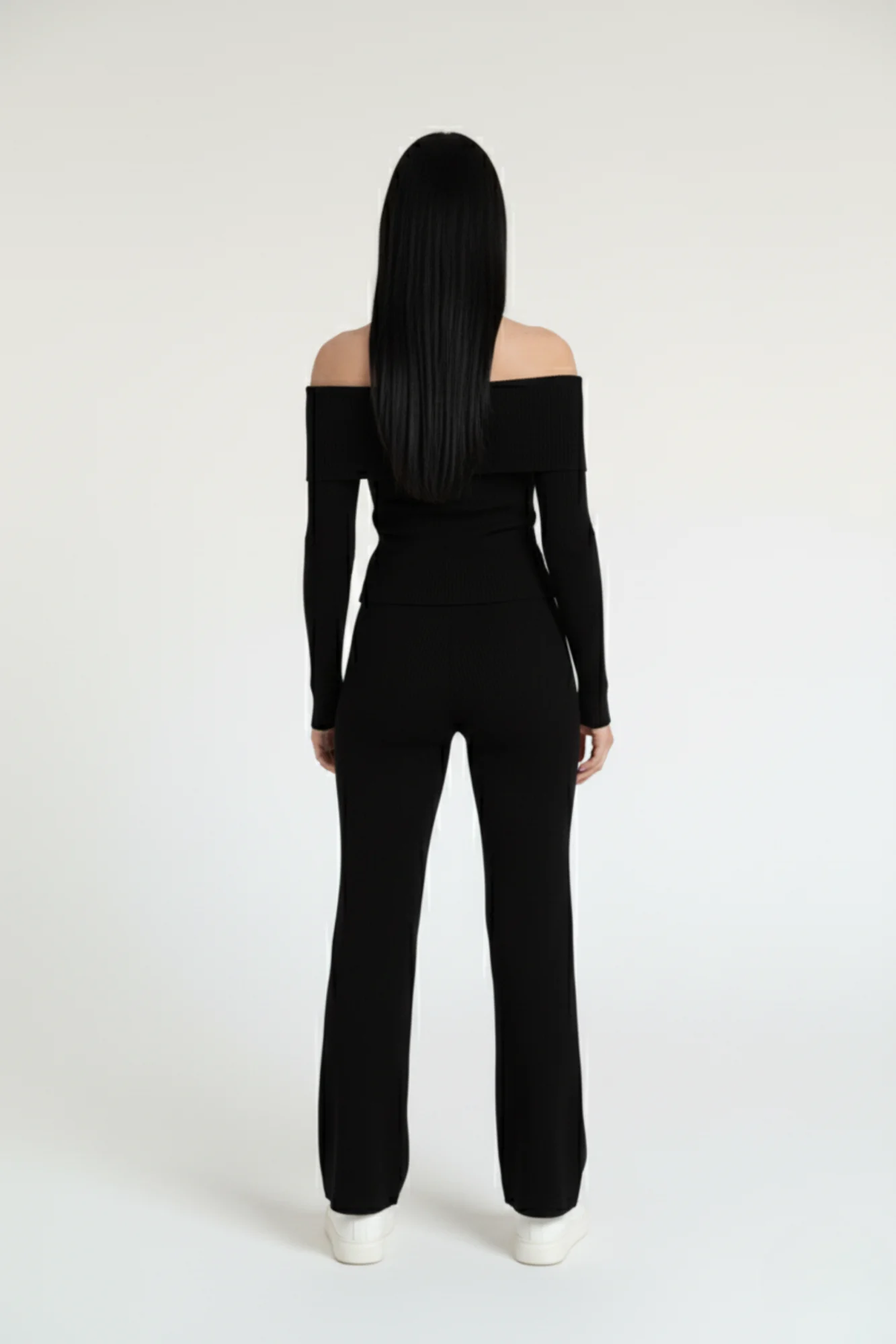 Kadın Madonna Yaka Siyah Alt Üst Takım