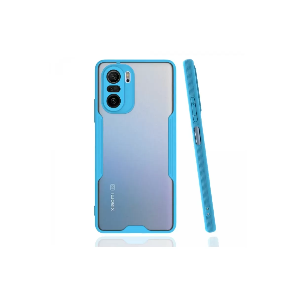 Newface Xiaomi Poco F3 Kılıf Platin Silikon - Mavi