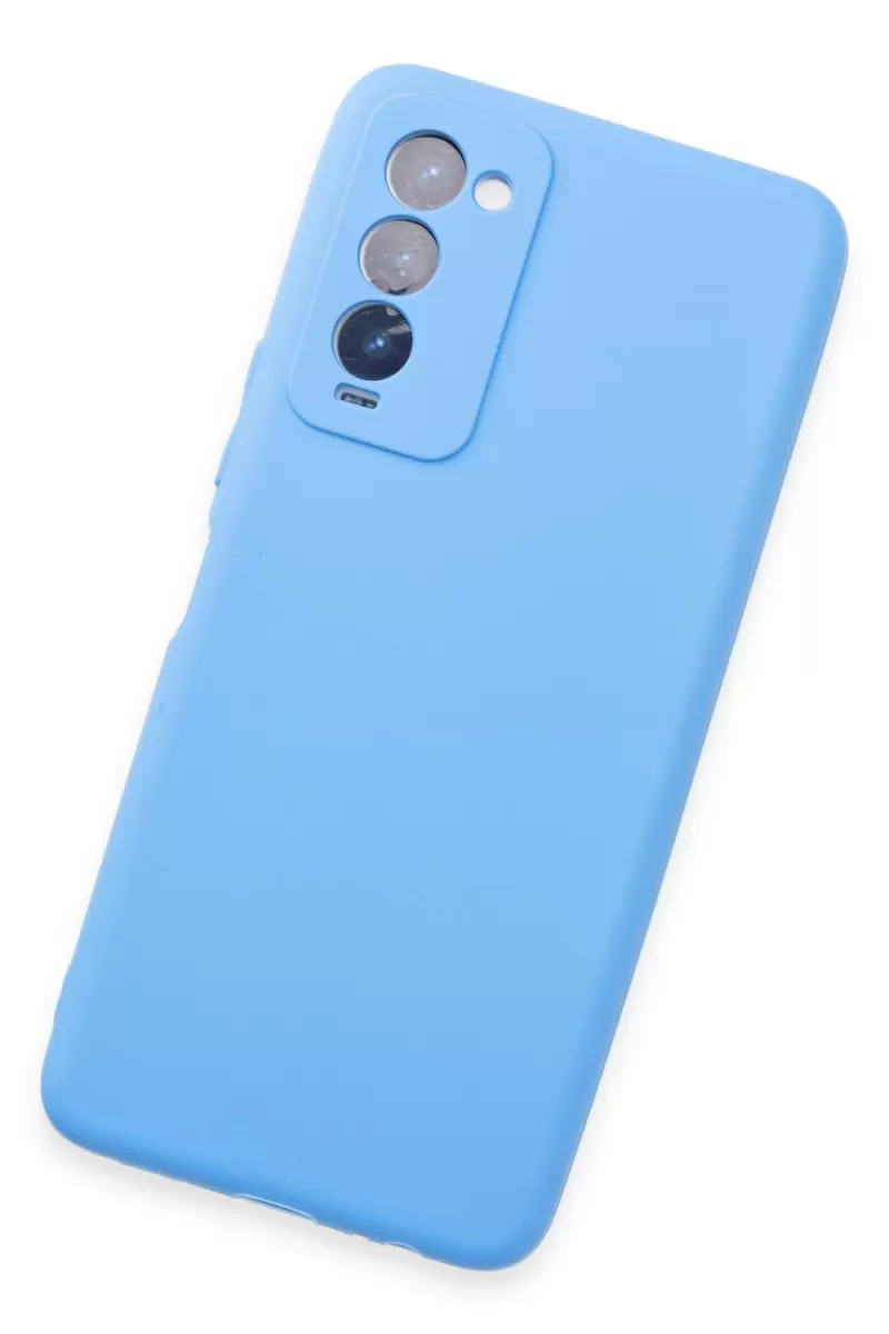 Newface Tecno Camon 18 Kılıf First Silikon - Mavi