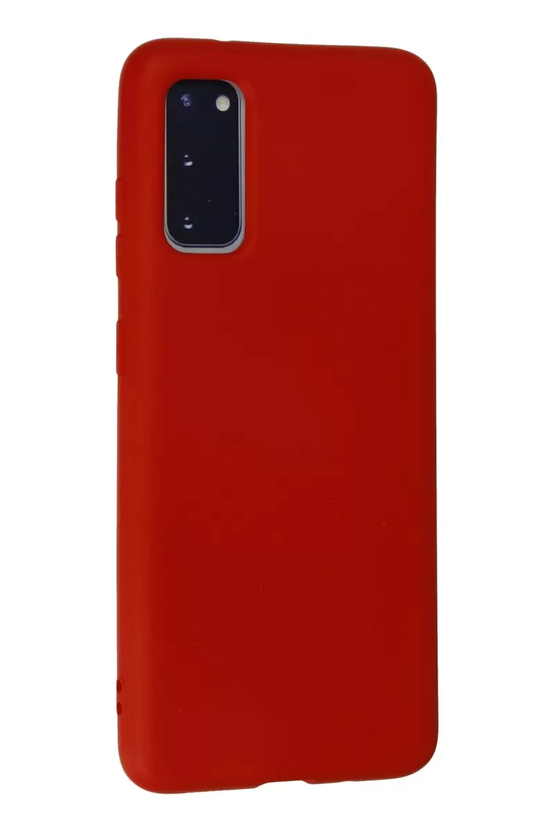 Newface Samsung Galaxy S20 Kılıf Nano içi Kadife Silikon - Kırmızı