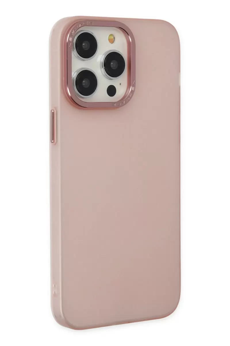 Newface Apple iPhone 14 Pro Kılıf Modos Metal Kapak - Pembe