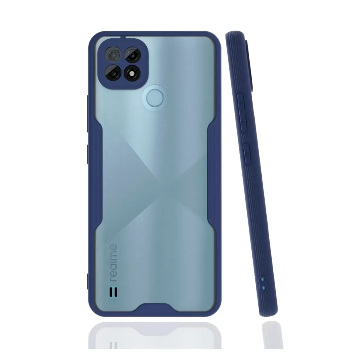 Newface Realme C21 Kılıf Platin Silikon - Lacivert