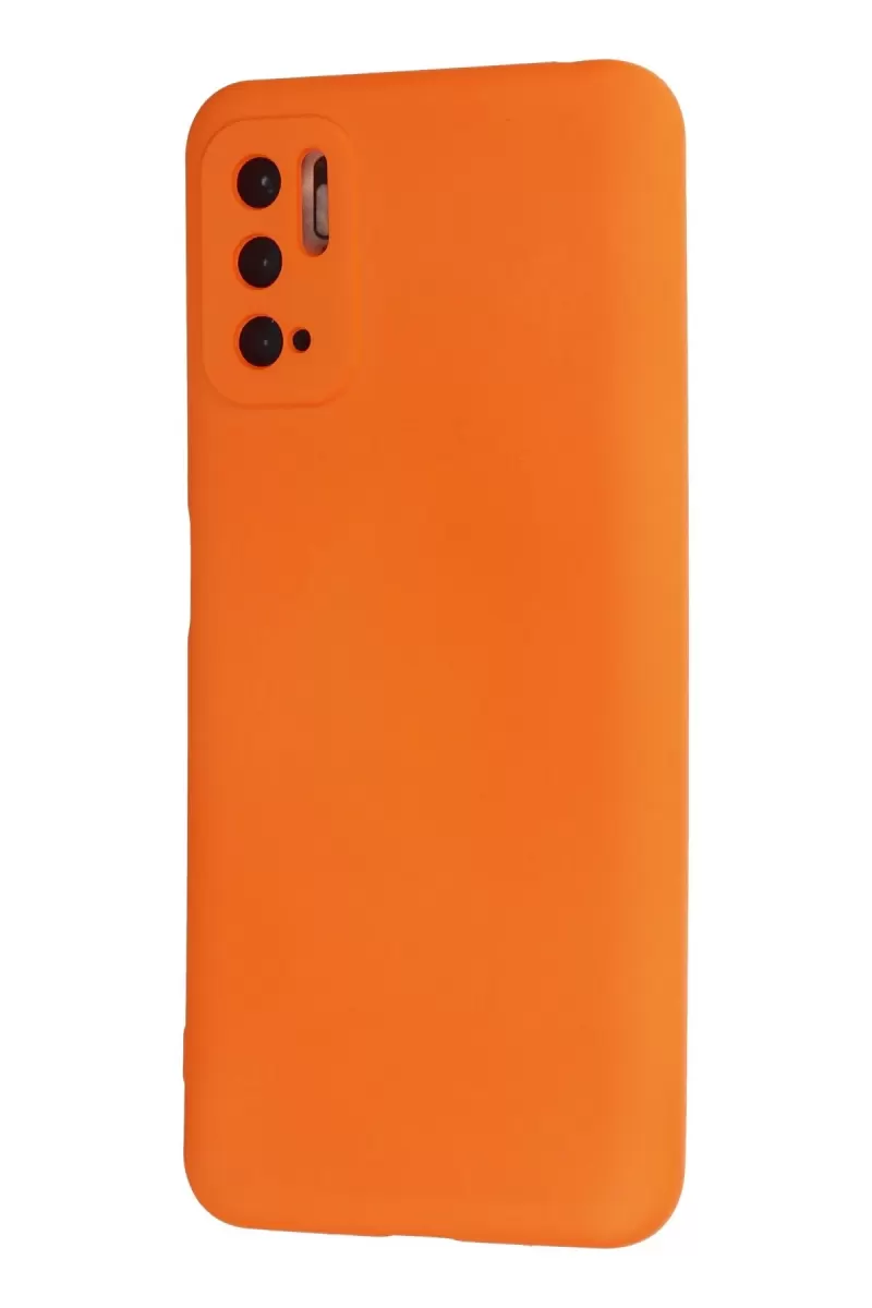 Newface Xiaomi Redmi Note 10 5G Kılıf Nano içi Kadife Silikon - Turuncu