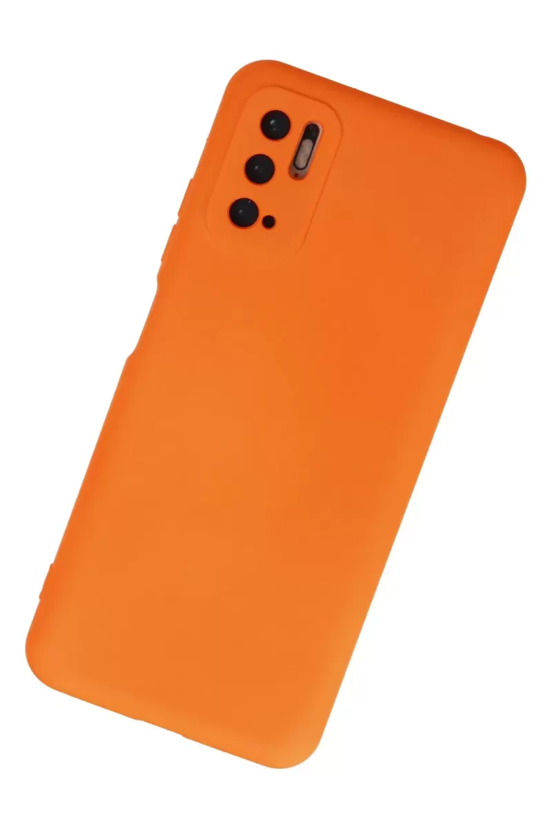 Newface Xiaomi Redmi Note 10 5G Kılıf Nano içi Kadife Silikon - Turuncu