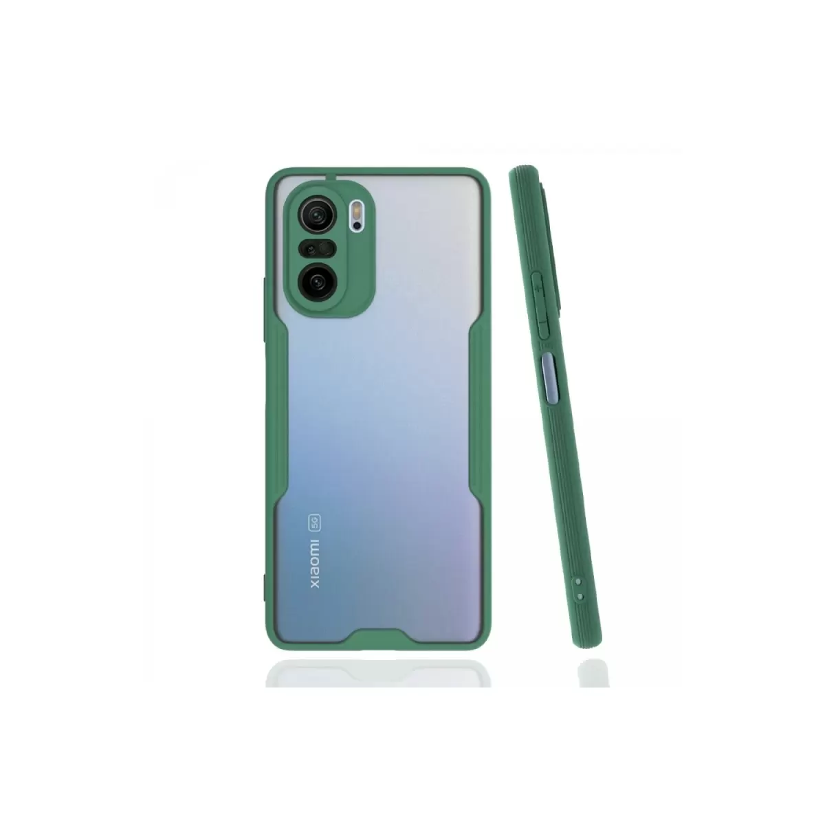 Newface Xiaomi Poco F3 Kılıf Platin Silikon - Yeşil