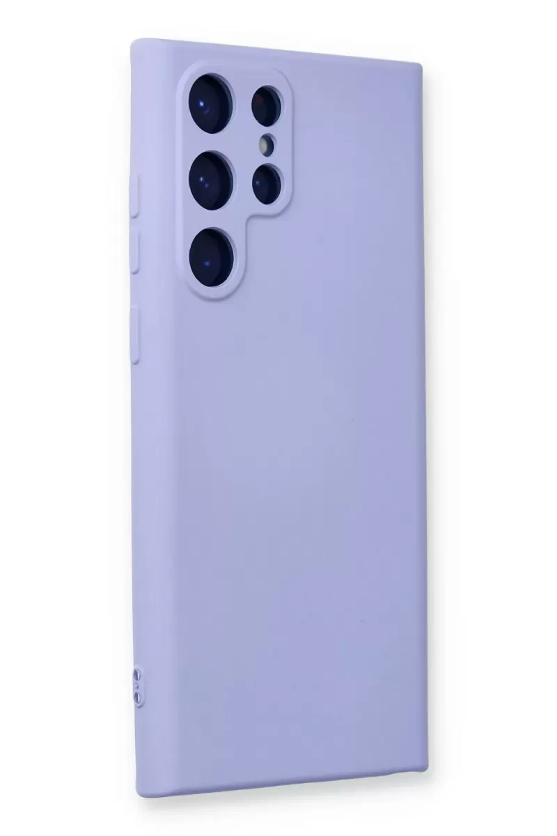 Newface Samsung Galaxy S23 Ultra Kılıf Nano içi Kadife Silikon - Lila