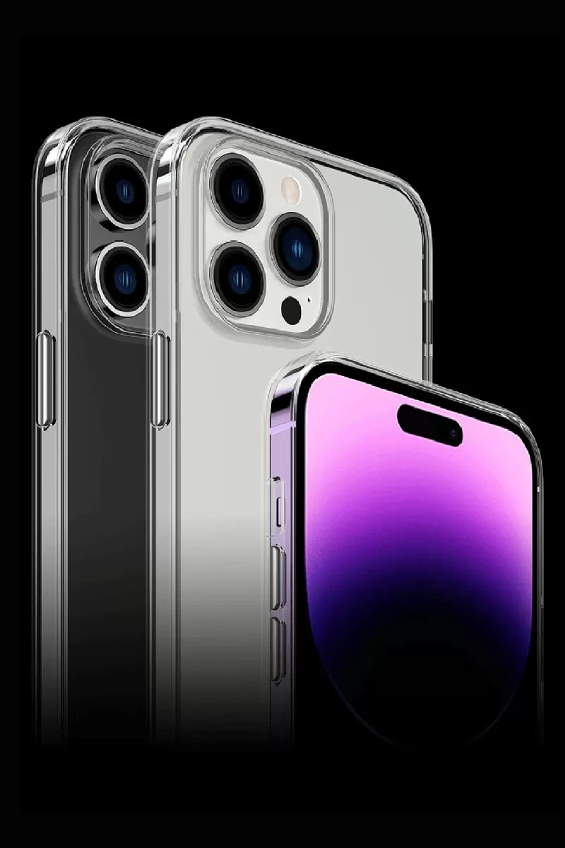 Newface Apple iPhone 15 Pro Max Kılıf Tron Şeffaf Magsafe Kapak - Şeffaf