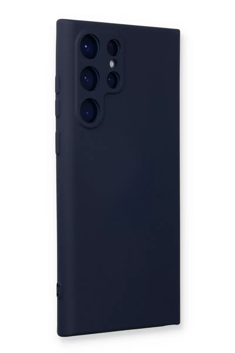 Newface Samsung Galaxy S23 Ultra Kılıf Nano içi Kadife Silikon - Lacivert