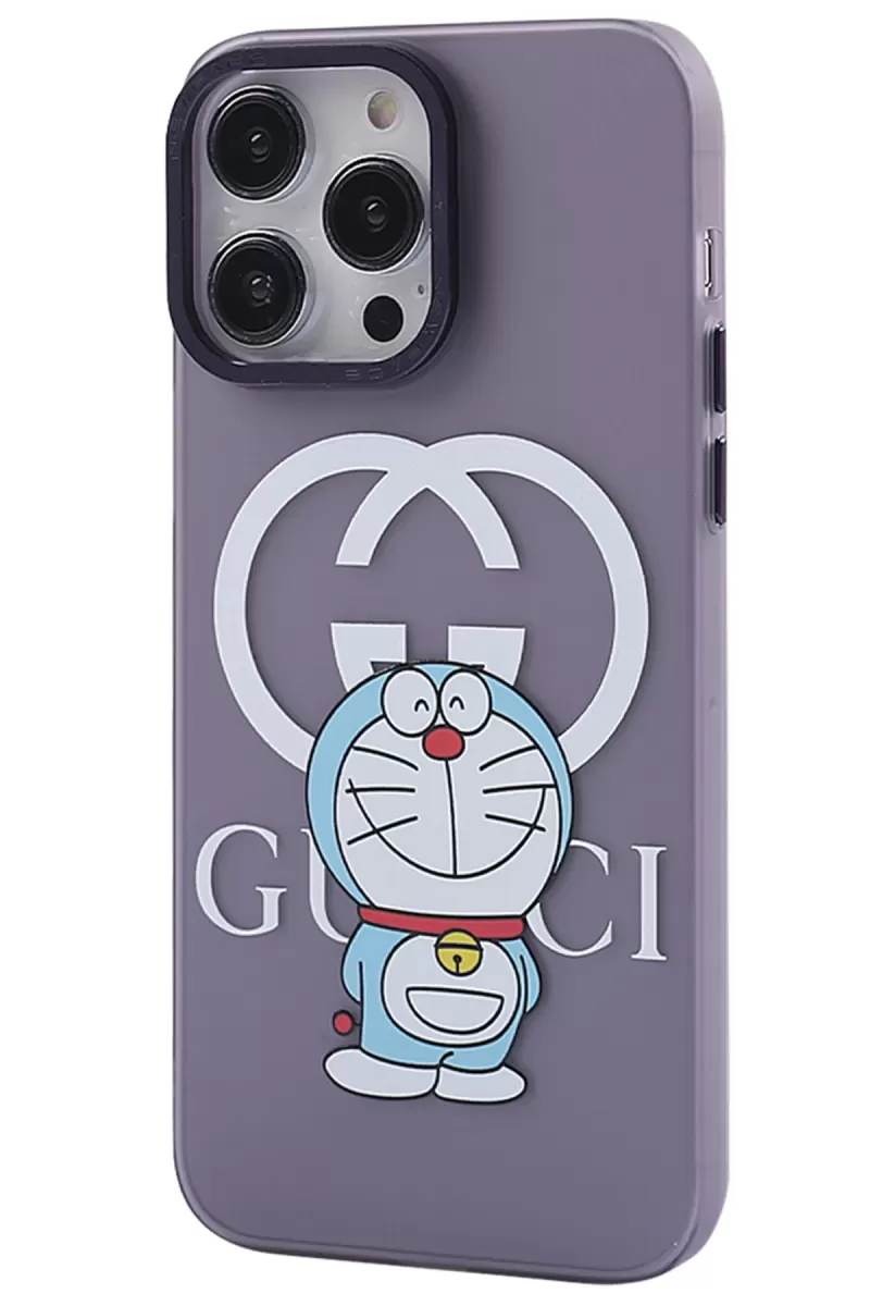Newface Apple iPhone 14 Pro Kılıf Prada Desenli Kapak - Prada Mor - 3